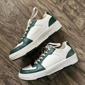 Pull&Bear green and white sneakers